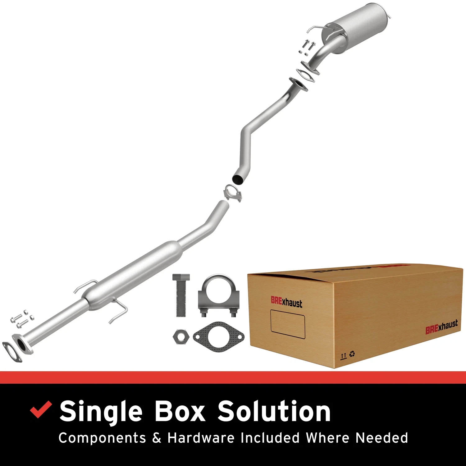 Fits 2004-2008 Kia Direct-Fit Replacement Exhaust System